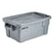 Rubbermaid Commercial Storage Tote W/ Lid, 14 gal, 27-4/5 in L x 27-1/2 in W x 10-7/10 in H, Gray, Plastic FG9S3000GRAY - alternate 2